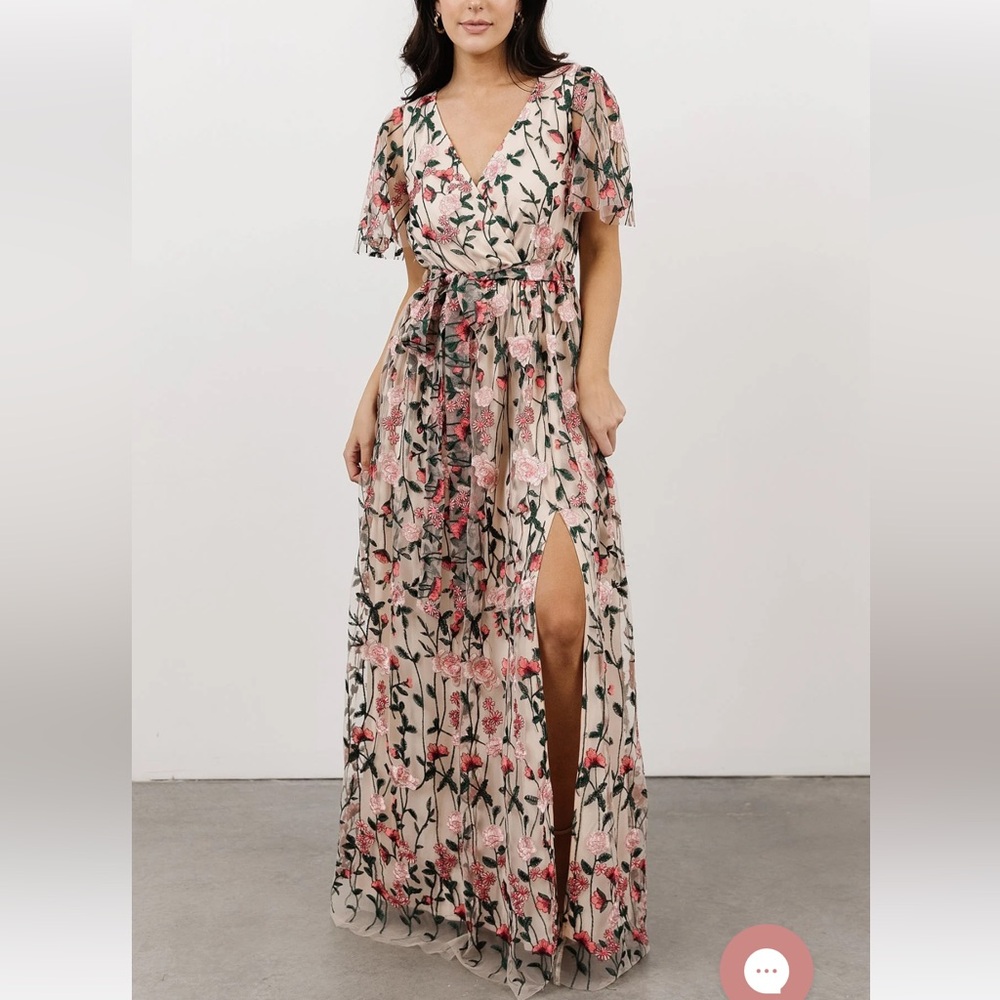 Baltic Born Marseille Embossed Maxi Dress | Rose
Garden - S